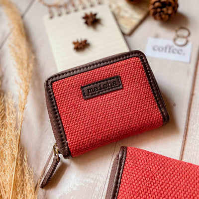 Coral rush compact wallet