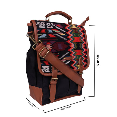 Tribal Weaves Backpack Messenger Bag